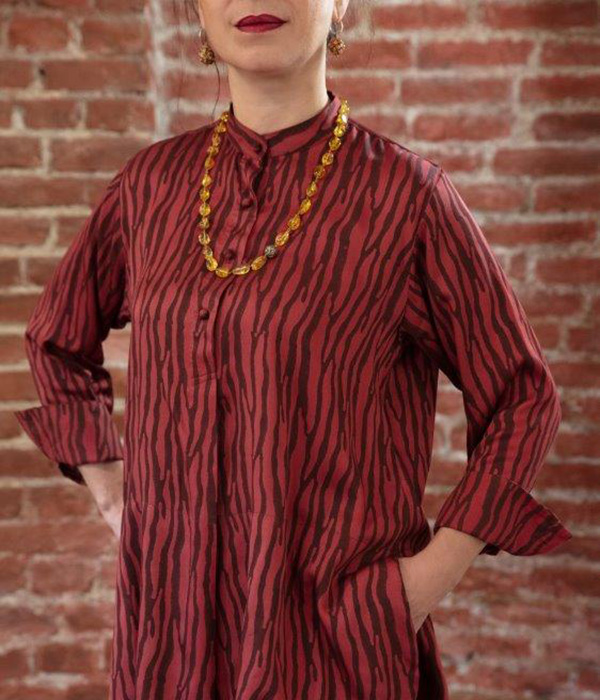 Camicia lunga animalier