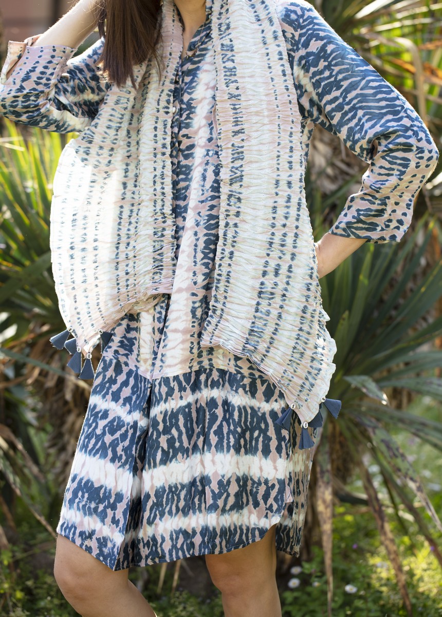 Vestito e sciarpa TIE/DYE